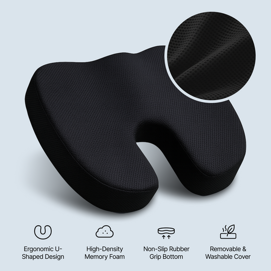 Sit Happy, Stay Comfy - Memory Foam Seat Cushion